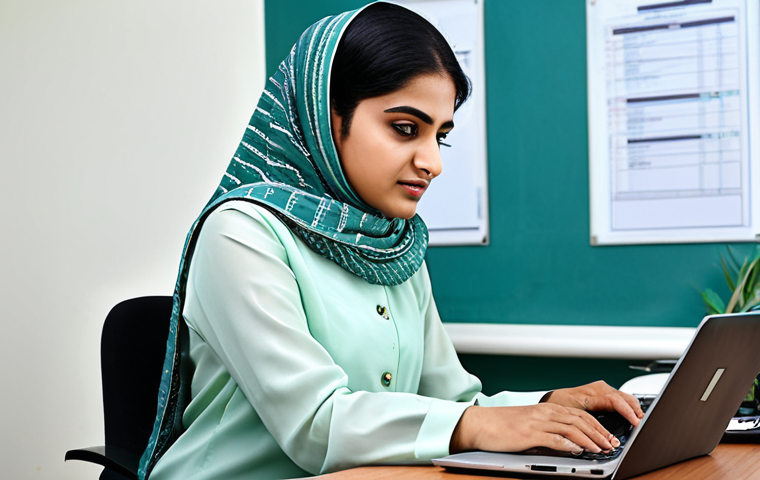 **
"A professional Pakistani businesswoman in a modest Shalwar Kameez, working on a laptop in a modern office in Islamabad, Pakistan, fully clothed, appropriate attire, safe for work, perfect anatomy, natural proportions, professional photography, high quality, family-friendly"
**