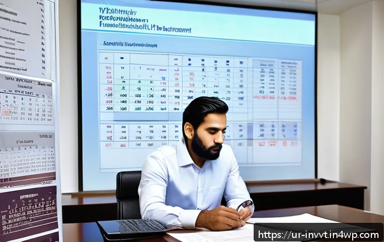 배당 성장 투자에 대해 알아야 할 법적 측면 - A professional Pakistani investor sitting at a modern desk in a well-lit office, reviewing detailed ...