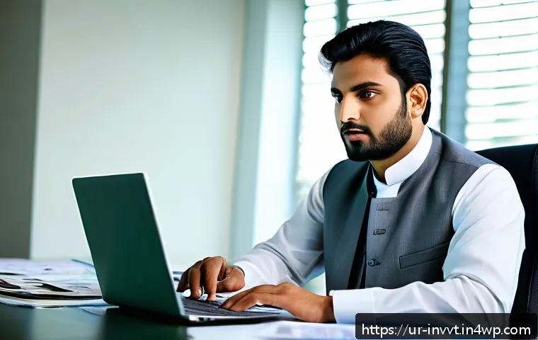 배당 성장 투자와 저금리 환경 - A professional South Asian businessman in traditional shalwar kameez sitting confidently at a modern...